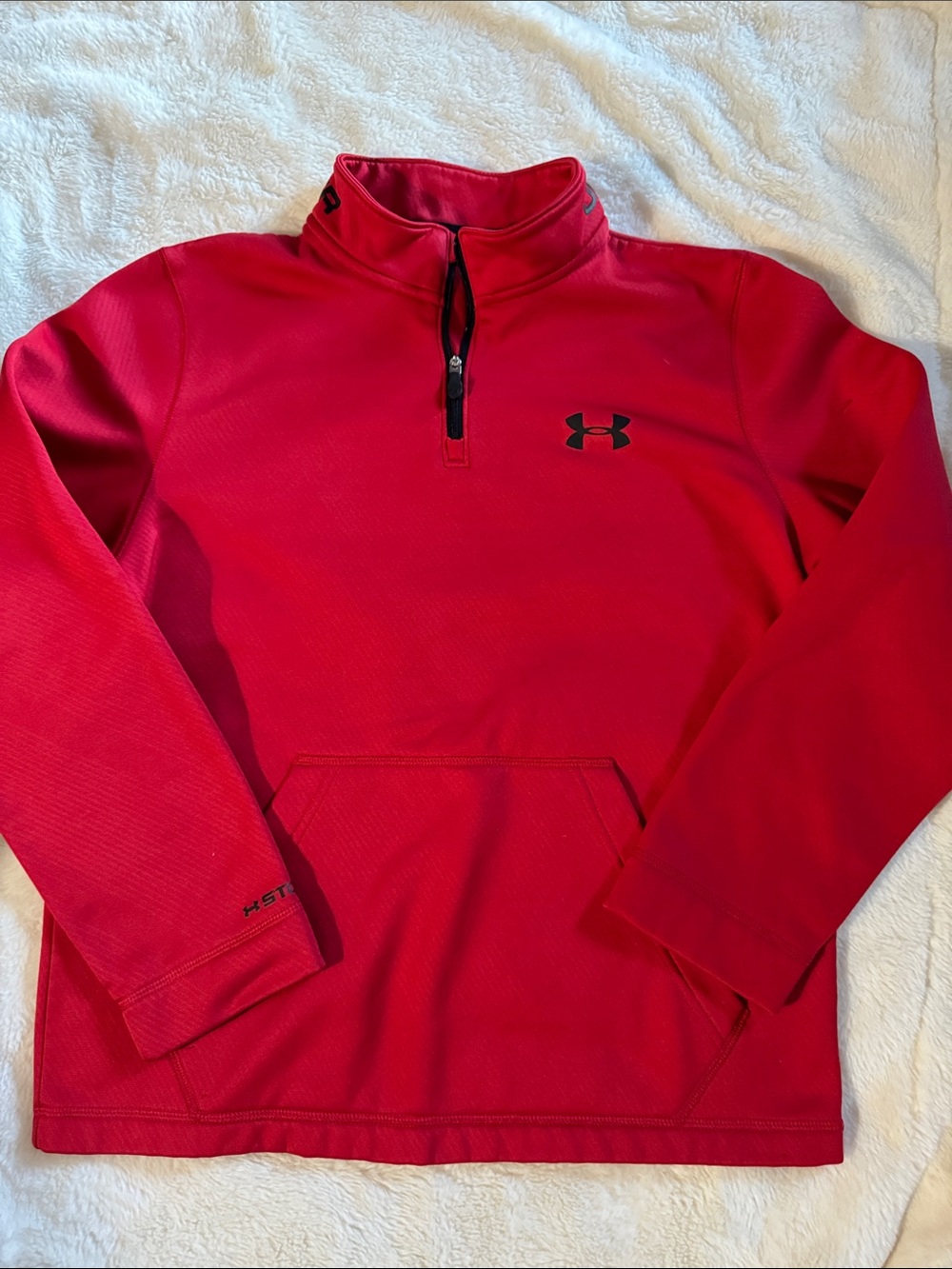 Under Armour Red Kids Half-Zip Pullover Hoodie